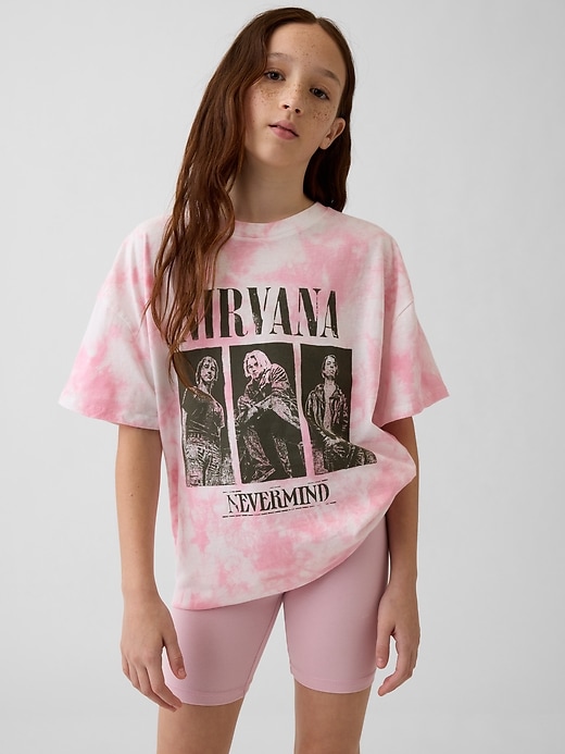 L'image numéro 1 présente T-shirt surdimensionné à imprimé Nirvana pour Enfant