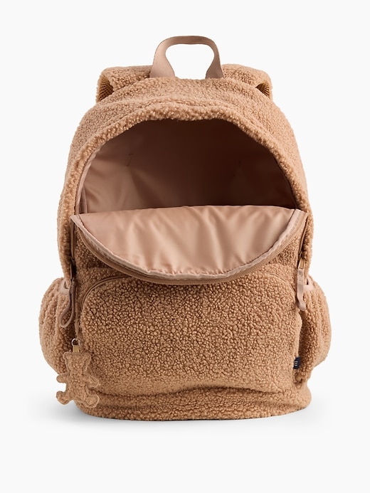 L'image numéro 3 présente Sac à dos motif d’ourson en Sherpa pour Enfant