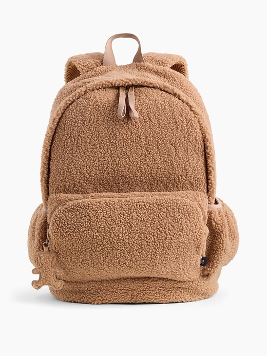 L'image numéro 1 présente Sac à dos motif d’ourson en Sherpa pour Enfant