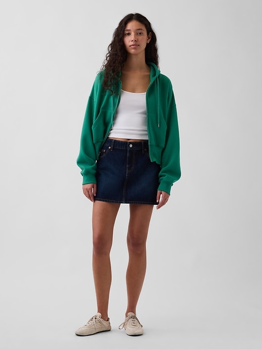 L'image numéro 1 présente Jupe courte en denim
