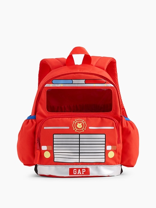 Image number 1 showing, Toddler Firetruck Backpack