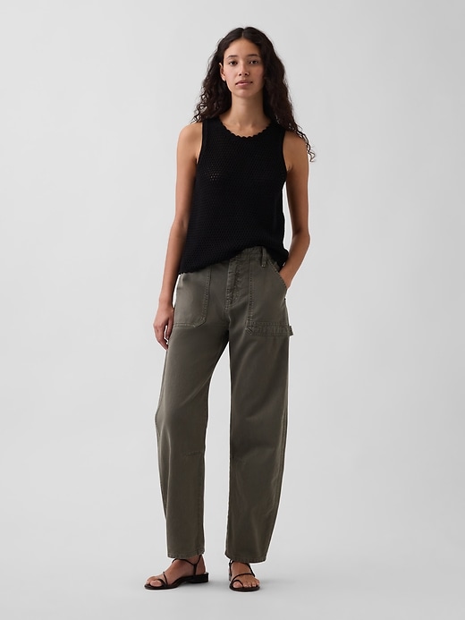 Image number 1 showing, Mid Rise Slim Barrel Utility Pants