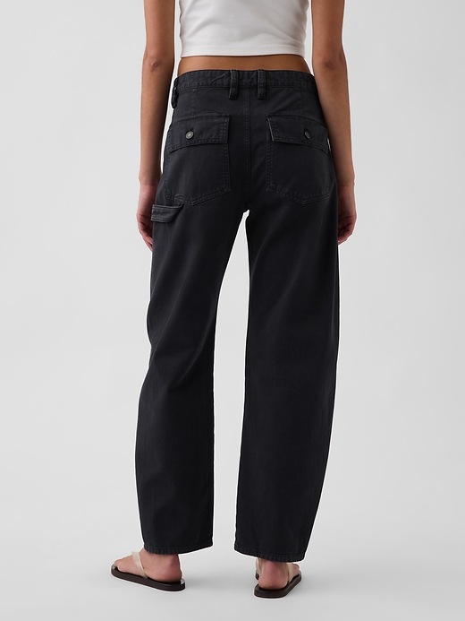 Image number 4 showing, Mid Rise Slim Barrel Utility Pants