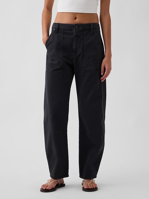 Image number 2 showing, Mid Rise Slim Barrel Utility Pants