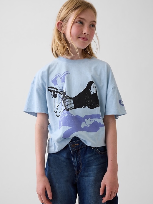 L'image numéro 1 présente T-shirt long surdimensionné Olivia Rodrigo pour Enfant