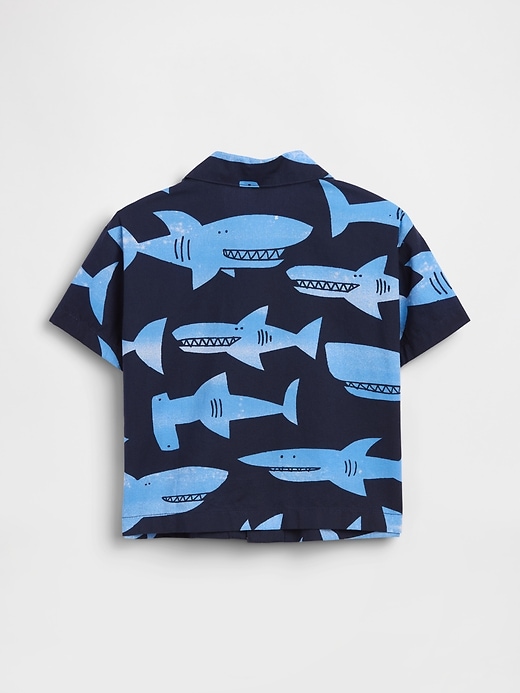 L'image numéro 2 présente Chemise en popeline de coton biologique à motif pour Bébé et Tout-petit