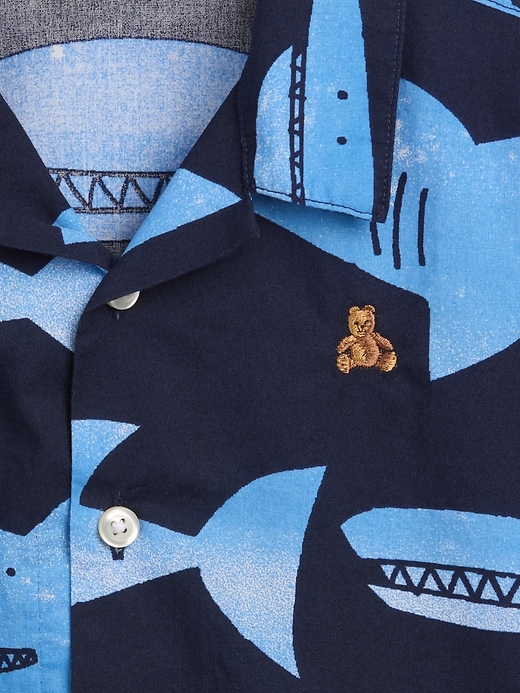 L'image numéro 3 présente Chemise en popeline de coton biologique à motif pour Bébé et Tout-petit