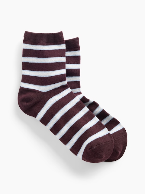 Stripe Half Crew Socks