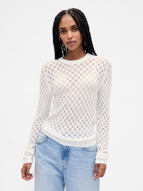Pointelle Sweater