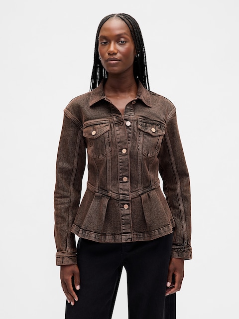 Denim Peplum Jacket