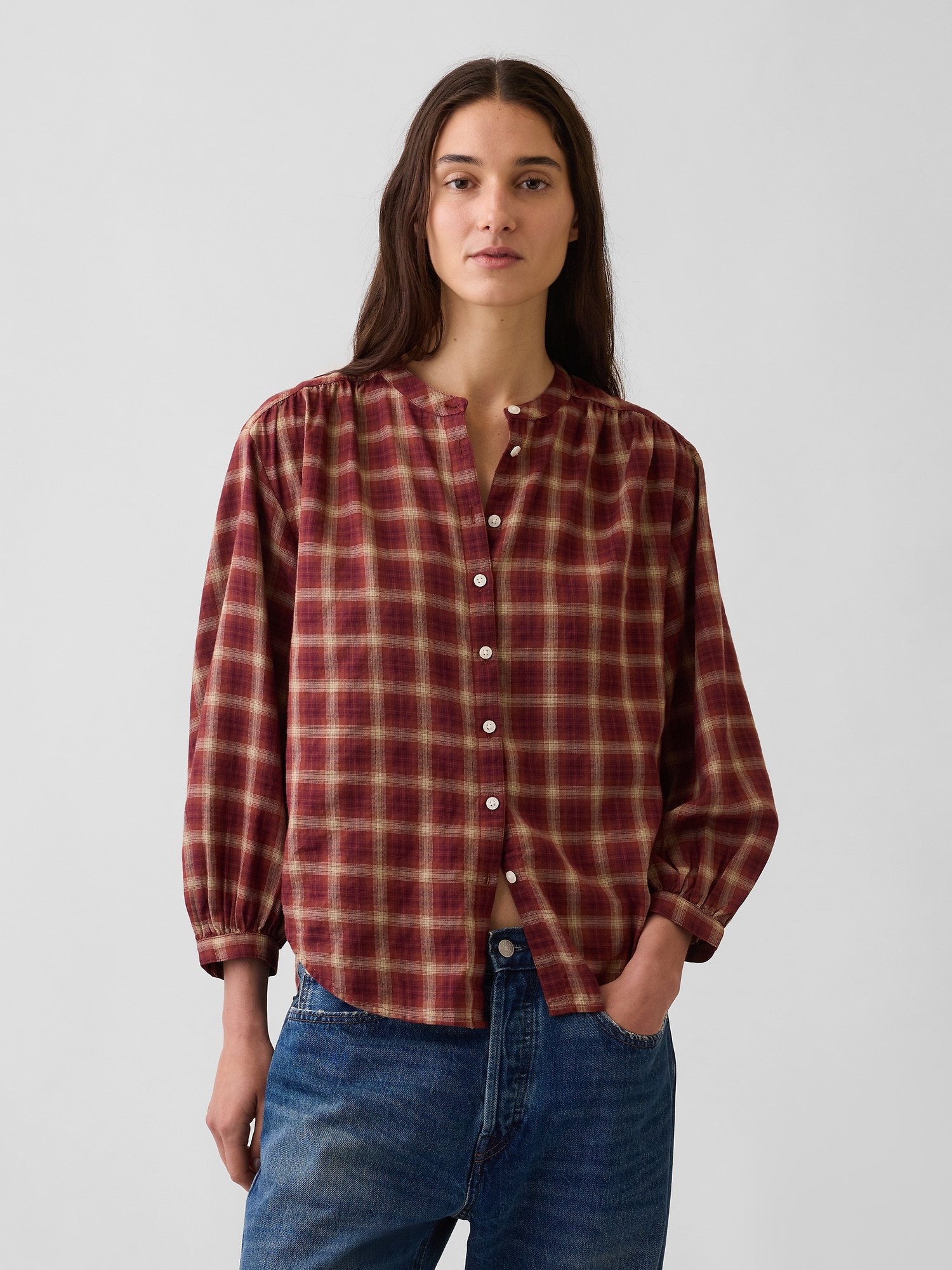 Relaxed Button-Front Shirt