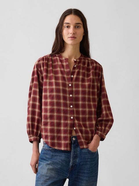 Relaxed Button-Front Shirt