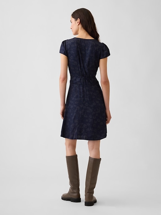 Image number 2 showing, V-Neck Print Mini Dress