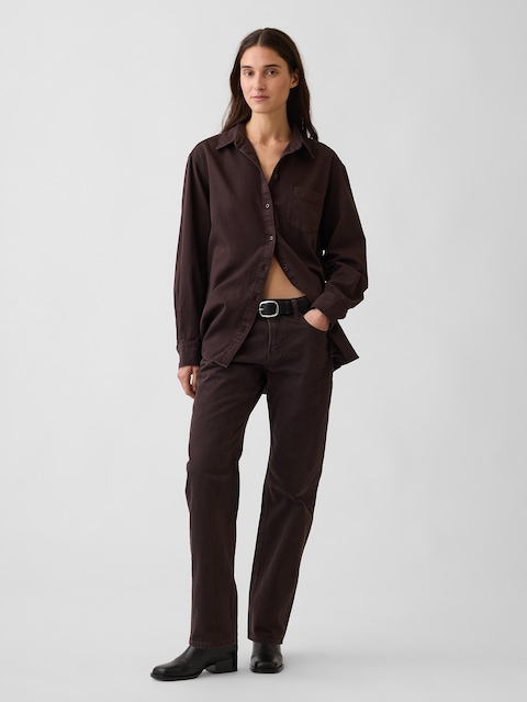 Mid Rise Straight Taper Jeans