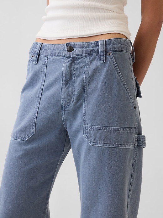 Image number 5 showing, Mid Rise Barrel Utility Ankle Pants
