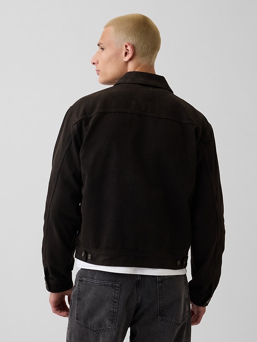 L'image numéro 3 présente Veste de travail droite en denim
