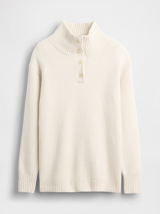 Image number 1 showing, Maternity CashSoft Mockneck Sweater