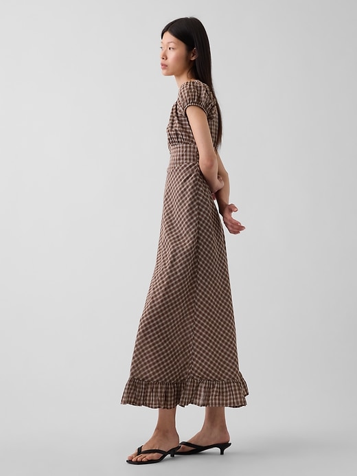 Image number 3 showing, V-Neck Ruffle Hem Maxi Dress