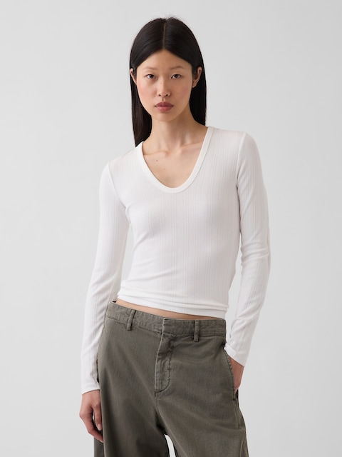 Sheer Modern Rib T-Shirt