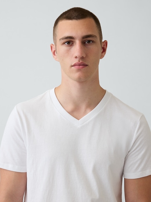 Image number 4 showing, Cotton Jersey V-Neck T-Shirt