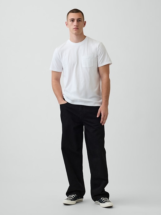 L'image numéro 3 présente T-shirt à poche en coton biologique pour Adulte