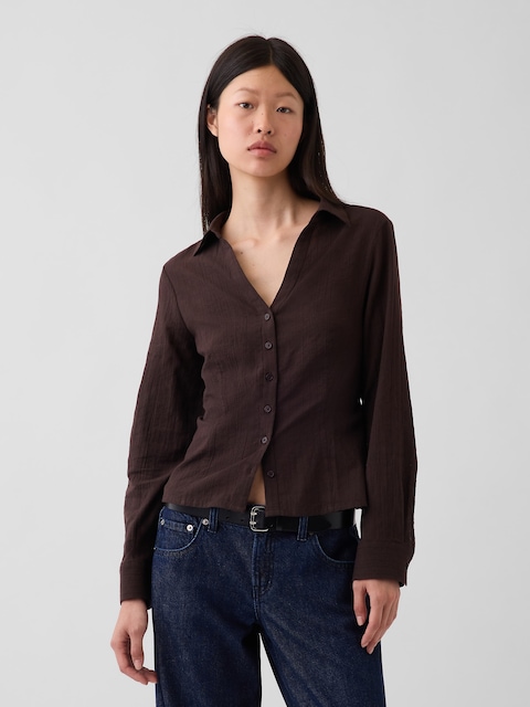 Textured Dobby Fitted Shirt