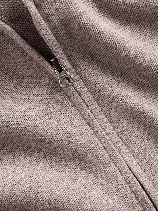 Image number 5 showing, 100% Cotton Relaxed Zip Sweater Hoodie