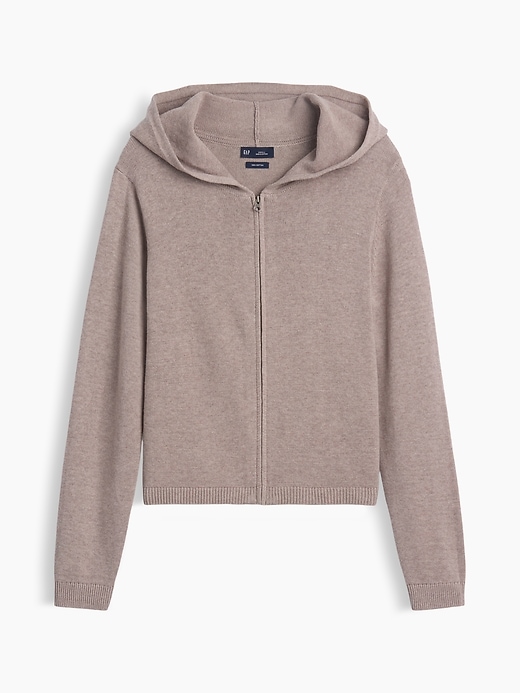 Image number 6 showing, 100% Cotton Relaxed Zip Sweater Hoodie