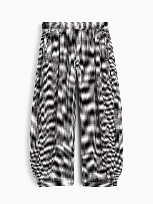 L'image numéro 5 présente Pantalon décontracté coupe baril en gaze de coton