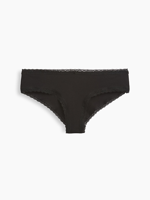 Image number 5 showing, MadeSoft Organic Stretch Cotton Lace-Trim Cheeky Hipster