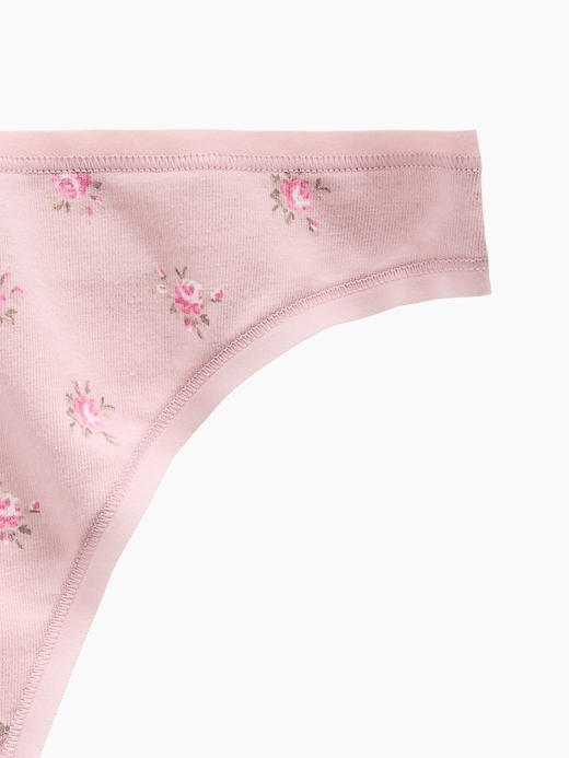 L'image numéro 3 présente Tanga en coton biologique extensible PureDouceur