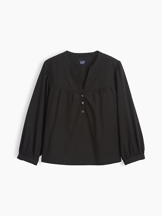 Image number 5 showing, Poplin Popover Top