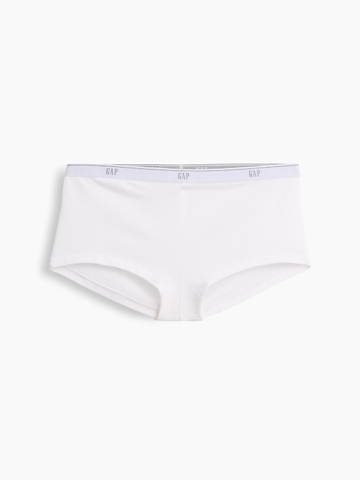 L'image numéro 5 présente Short court en coton biologique extensible PureDouceur à logo