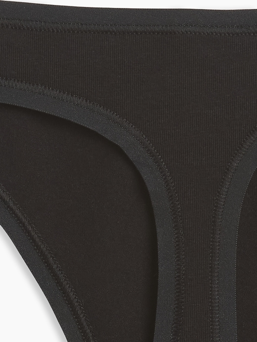 L'image numéro 6 présente Tanga en coton biologique extensible PureDouceur