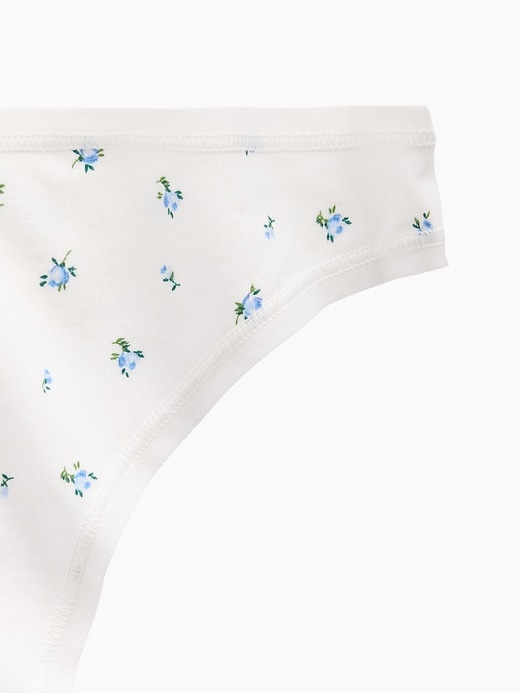 L'image numéro 3 présente Tanga en coton biologique extensible PureDouceur