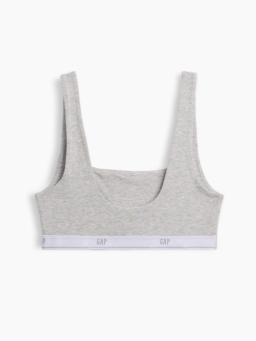 L'image numéro 7 présente Soutien-gorge léger en coton biologique extensible PureDouceur avec logo Gap