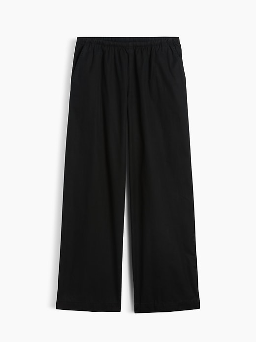L'image numéro 5 présente Pantalon confort décontracté à jambe large à taille mi-basse