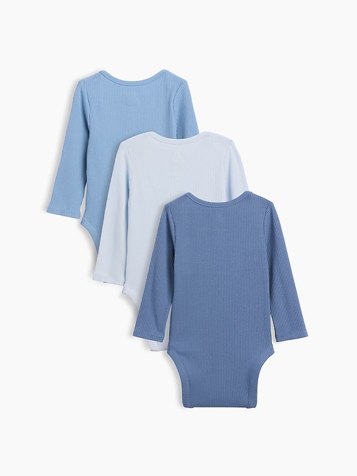 L'image numéro 2 présente Cache-couche à poche Premiers essentiels en coton côtelé pour Bébé (paquet de 3)