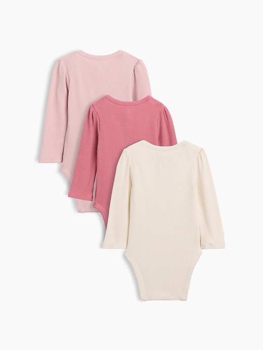 L'image numéro 2 présente Cache-couche finement côtelé à poche Premiers essentiels pour bébé (paquet de 3)