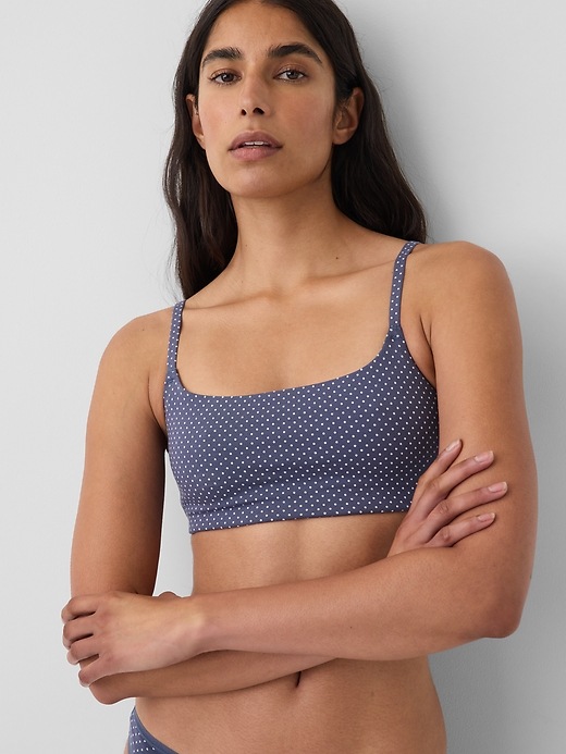 L'image numéro 3 présente Soutien-gorge léger à encolure dégagée en coton biologique extensible PureDouceur