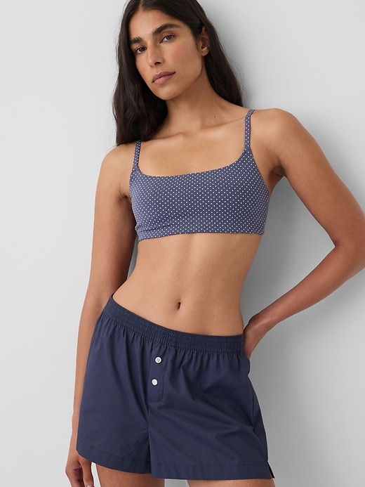 L'image numéro 5 présente Soutien-gorge léger à encolure dégagée en coton biologique extensible PureDouceur