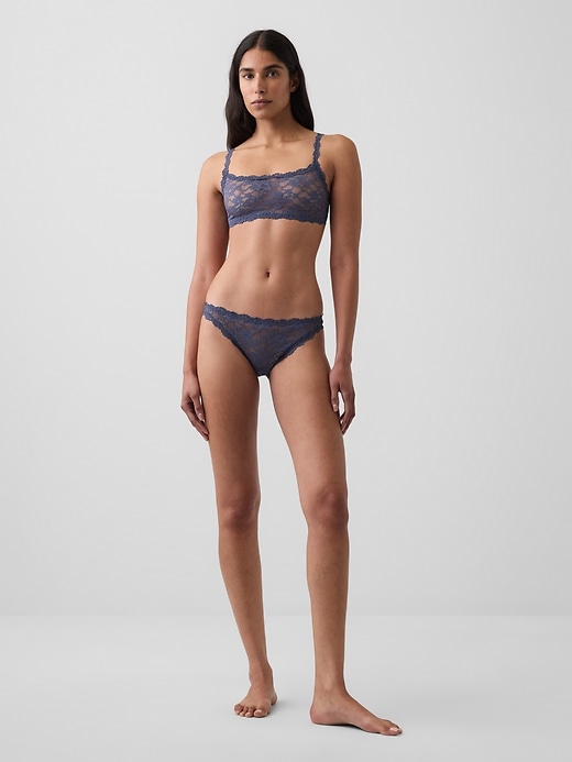 L'image numéro 4 présente Soutien-gorge léger en dentelle texturée