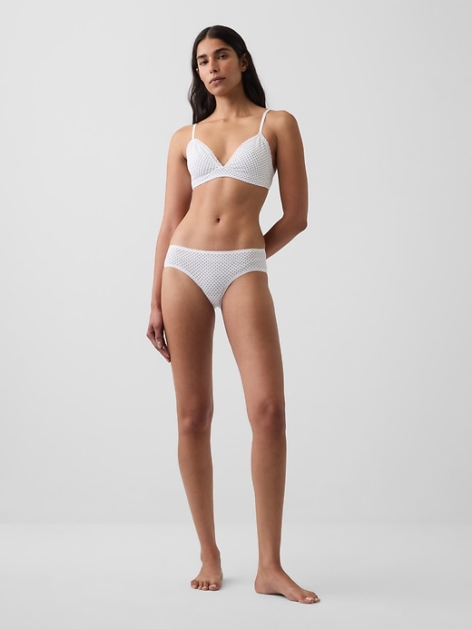 L'image numéro 4 présente Culotte taille basse en coton biologique extensible PureDouceur