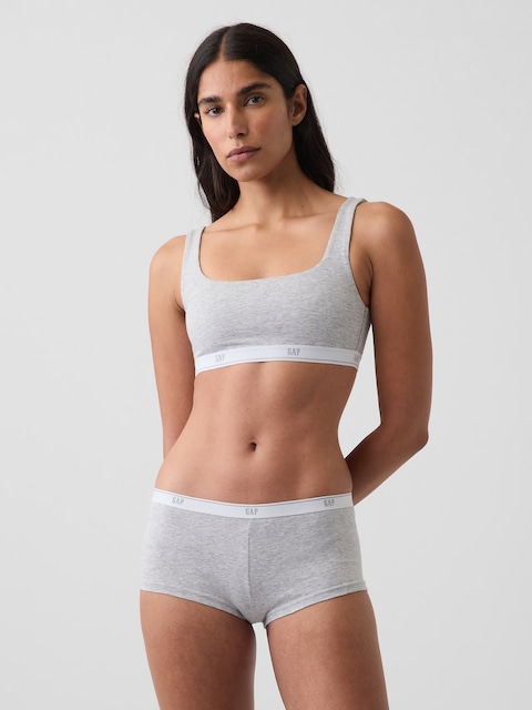 SoftMade Organic Stretch Cotton Gap Logo Bralette