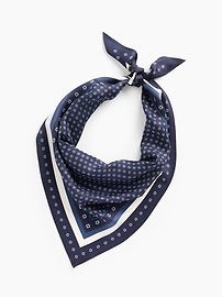 Image number 2 showing, 100% Silk Oversized Triangle Bandana Scarf