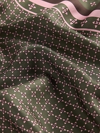 Image number 3 showing, 100% Silk Oversized Triangle Bandana Scarf