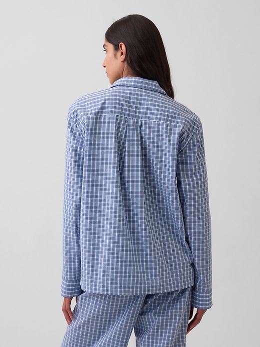 L'image numéro 3 présente Chemisier de pyjama en popeline