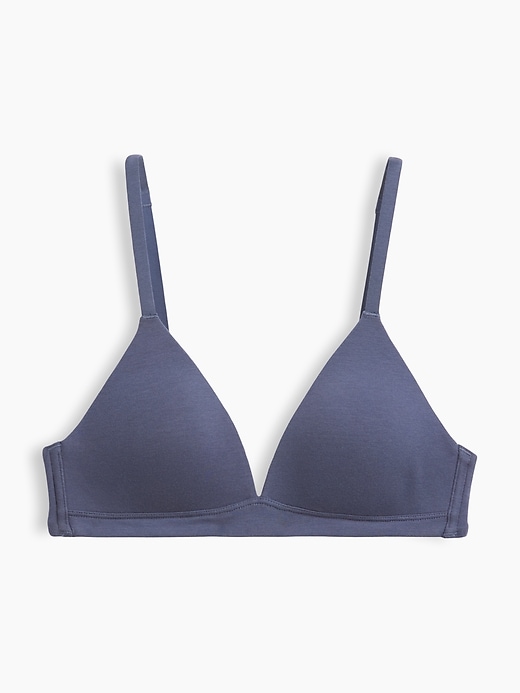 L'image numéro 6 présente Soutien-gorge à bonnets triangulaires en coton biologique extensible PureDouceur