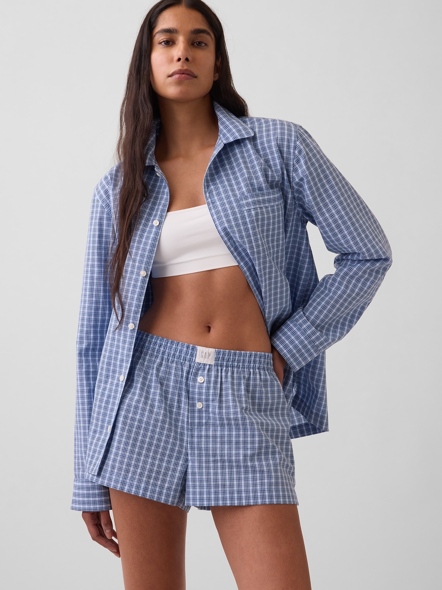 L'image numéro 7 présente Boxeur de pyjama en popeline