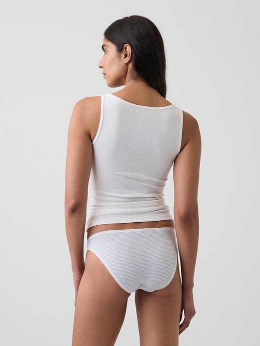 L'image numéro 2 présente Culotte bikini en coton biologique extensible ultra-doux